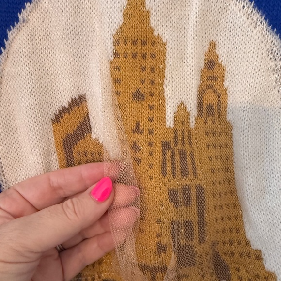 Faith & Zoe Girls Holiday Sweater w Snowglobe decor XS - Picture 3 of 5